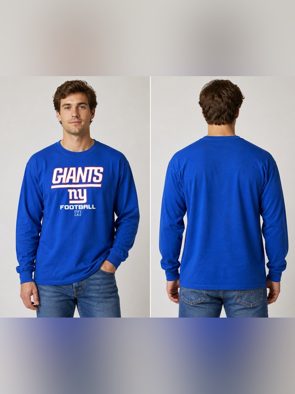 New York Giants Long Sleeve T Shirt Men's Size XXL